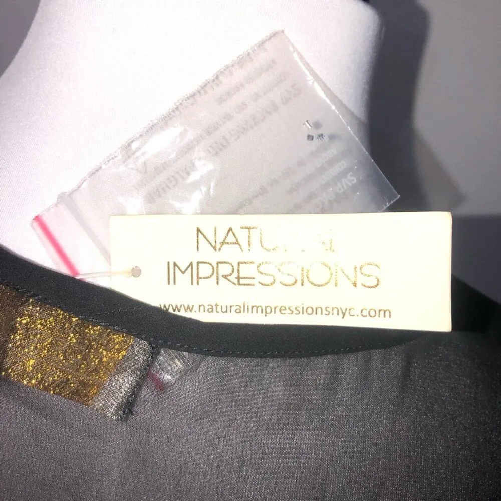 Natural Impressions Beaded Leaf Kaftan Swim Cover Up One Size NWT - Image 9