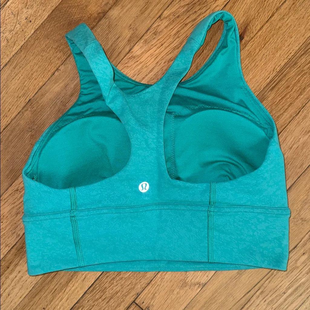 Lululemon Wunder Train Longline Bra size 6, C/D Cup blaze Maldives green - Image 4