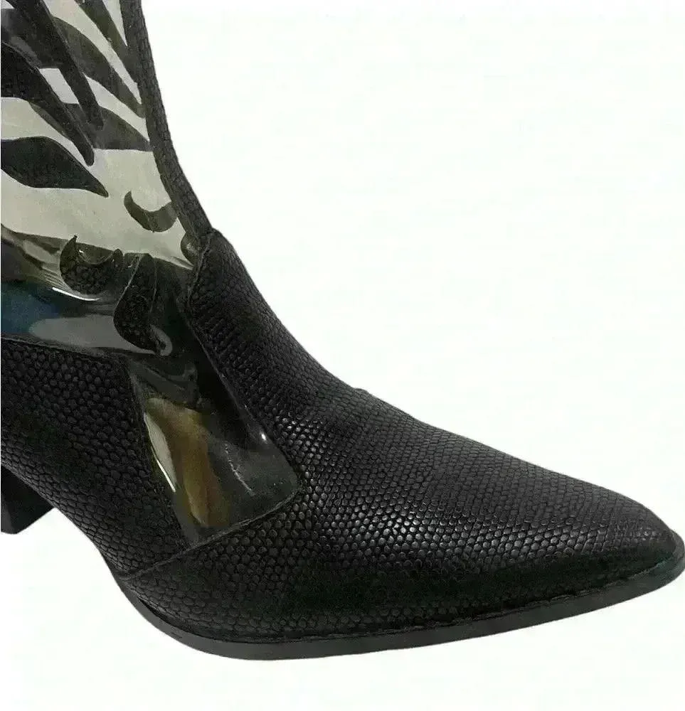 Coconuts by Matisse  Cloud Nine Black and Clear Western Booties - Image 5