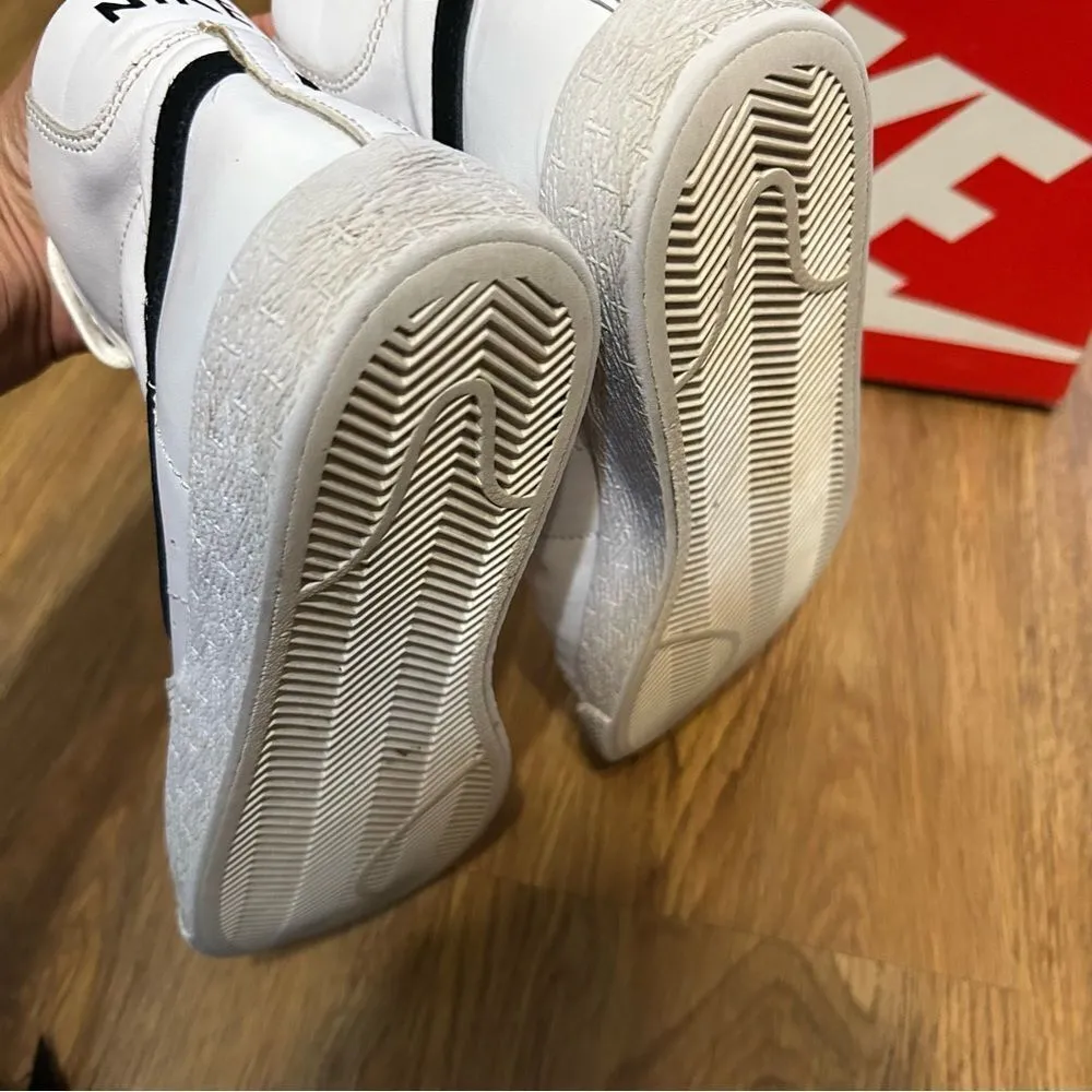 NIKE Blazer Mid 77 white black lace up shoes sneakers women’s 7.5 = 6Y - Image 6