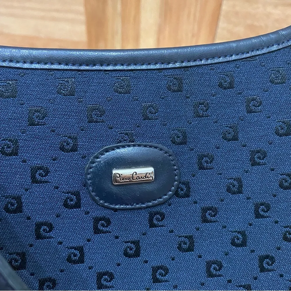 Vintage Pierre Cardin Navy Blue Signature Logo Shoulder Bag - Image 15