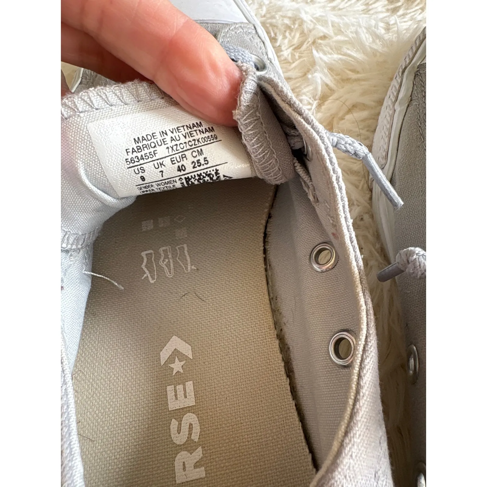 Converse Chuck Taylor All Star Shoreline Gray Slip-On Low Top Sneakers Women's 7 - Image 7