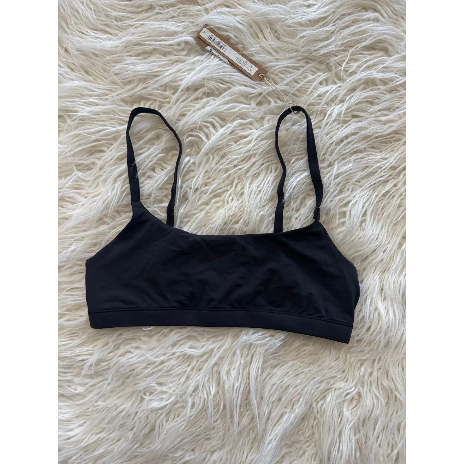 Skims Fits Everybody Scoop Neck Bralette Onyx Size Small - Image 2
