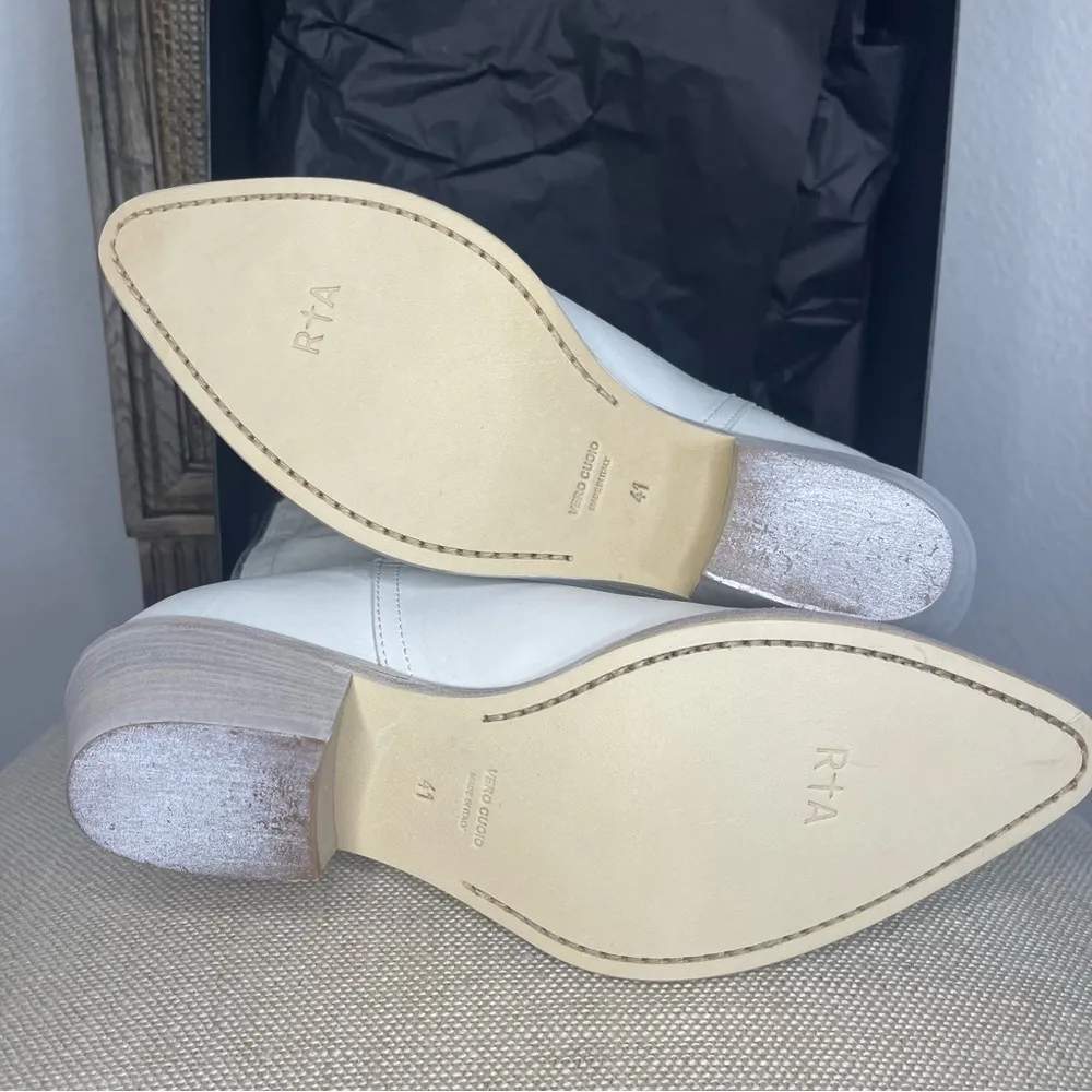 NIB RTA WOMEN SHORT WESTERN WHITE BOOTS SZ 41 / 11 - Image 7