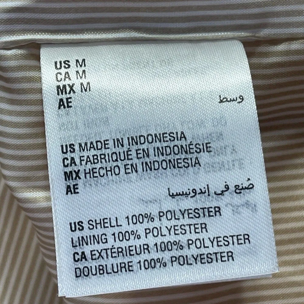 Charter Club Medium Anorak Jacket Full-Zip Water Resistant Hooded Lined Yellow - Image 10