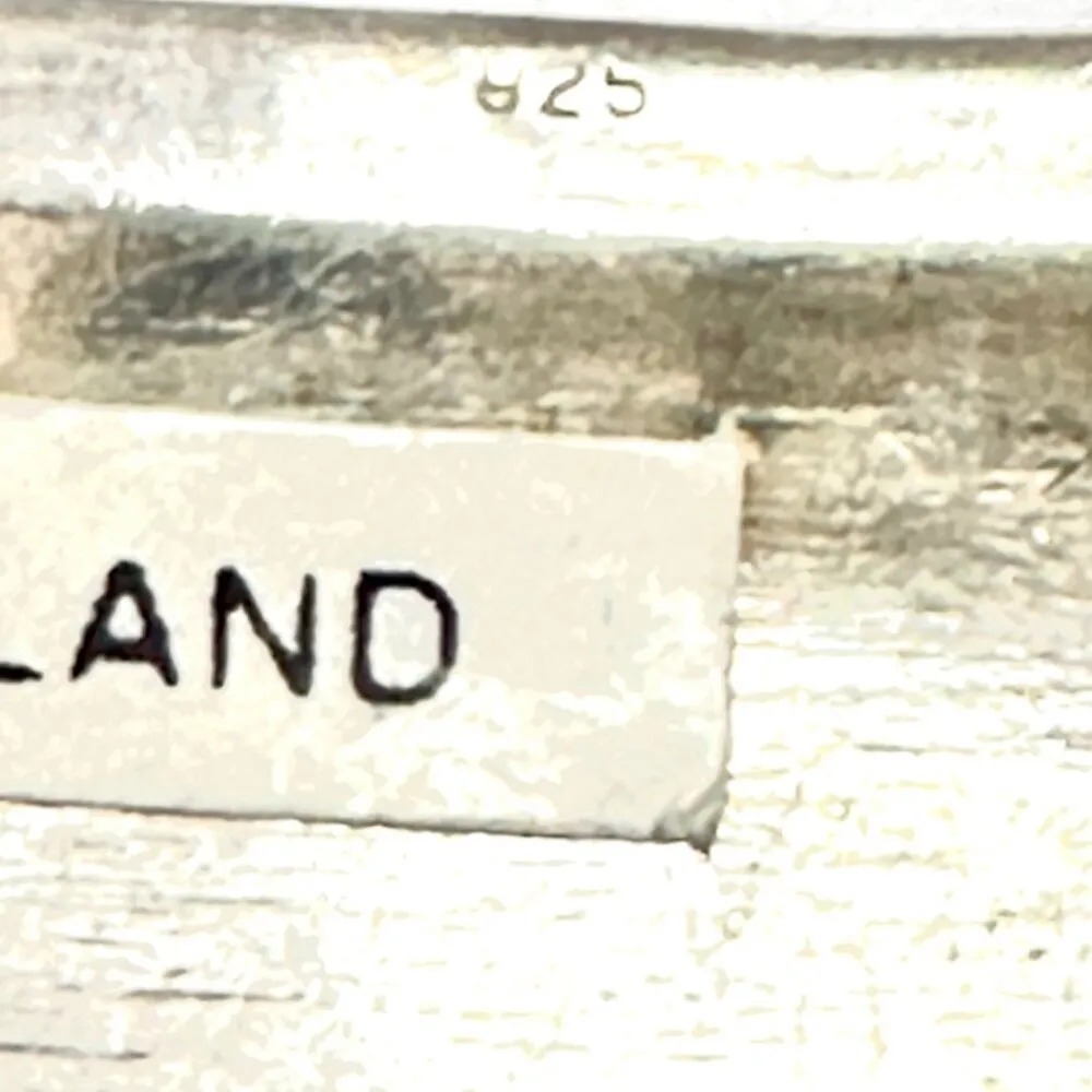 Sterling Silver 925 Studded Cuff Bracelet Fits 6.5 - Image 6