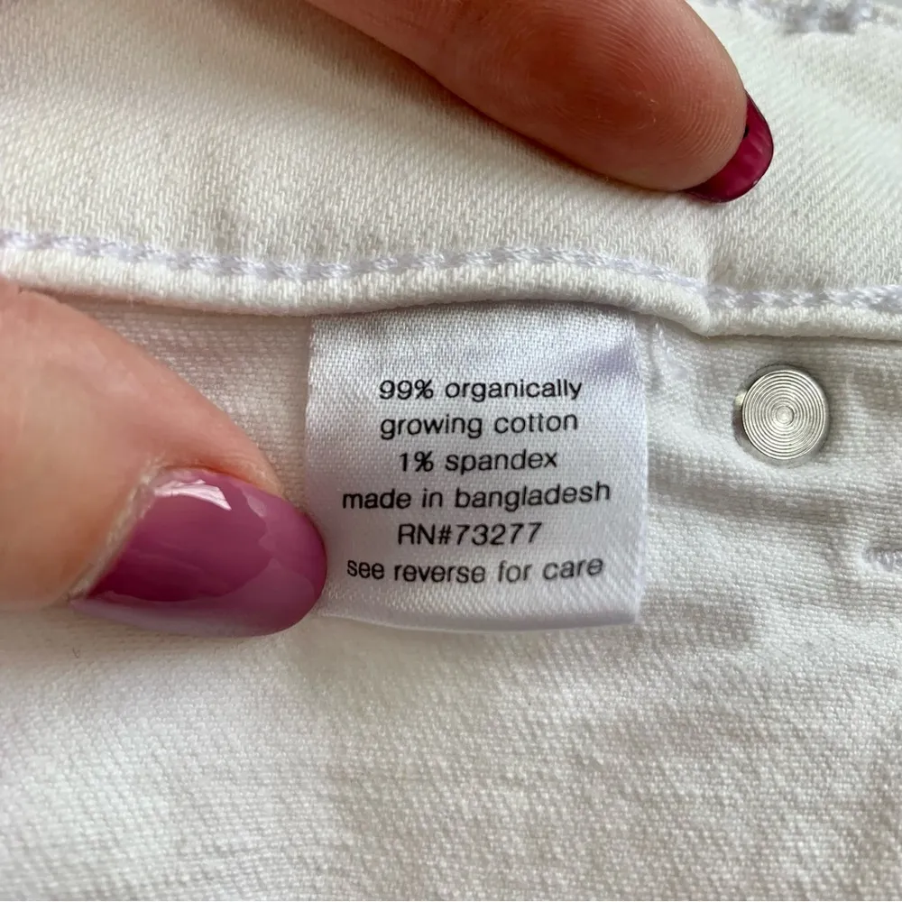 Elizabeth and James Off White High Rise Flare Jean, 6/28 - Image 6