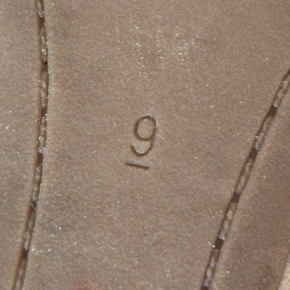 Old Navy Espadrille Block High Heel Sandals Size 9 Neutral Black Suede & Cream - Image 10