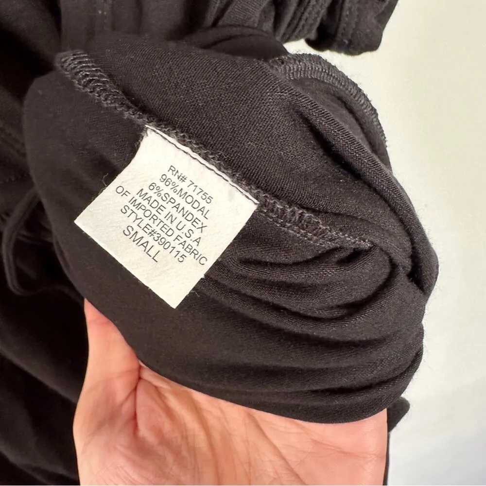 Robin Piccone Michelle Hoodie Cover-Up Dress Tunic Black Small - Image 3