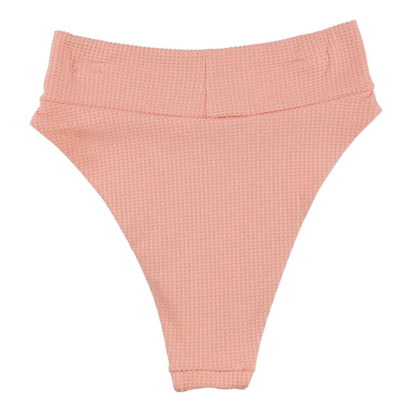 NWT! Aerie Cheeky Bikini Swim Bottom Waffle Print in Orange - Size Small - Image 2