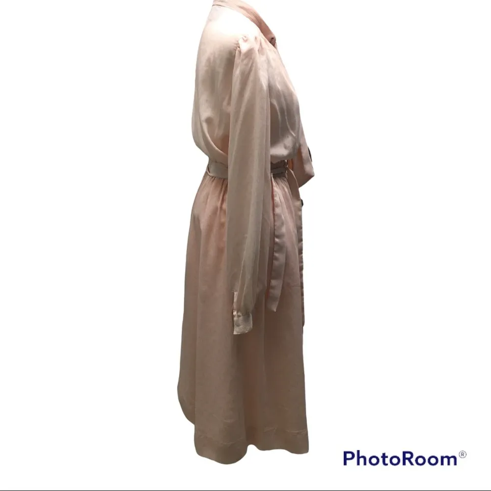 Vintage Breckenridge Pink Tie Blouse and Skirt Set Size 8 - Image 5