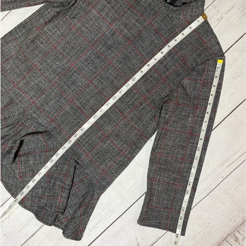 Ruffled Hem Gray Tunic Top Mini Dress Size M - Image 16