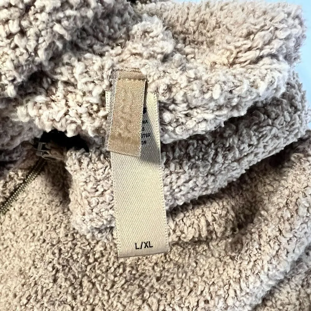 SKIMS Sz XL Teddy Hoodie Full Zip Up Cozy Plush Knit Sweater in Tan - Image 5
