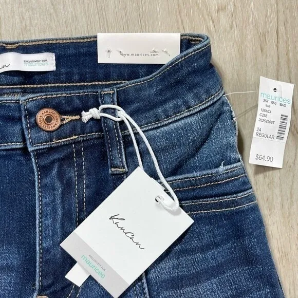 Maurice's KanCan High Rise Skinny Jeans Stretch Dark Wash Women's Size 24x29 New Blue - Image 6