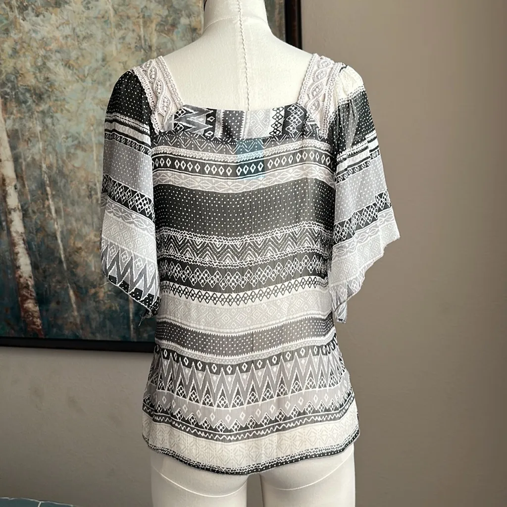 H.I.P. Boho chic sheer top - Image 6