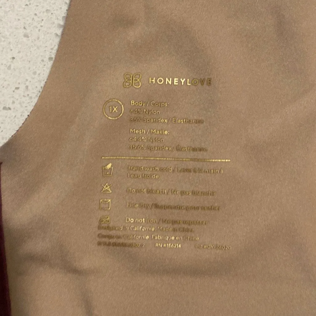 HoneyLove crossover bra, size 1X Brown - Image 5