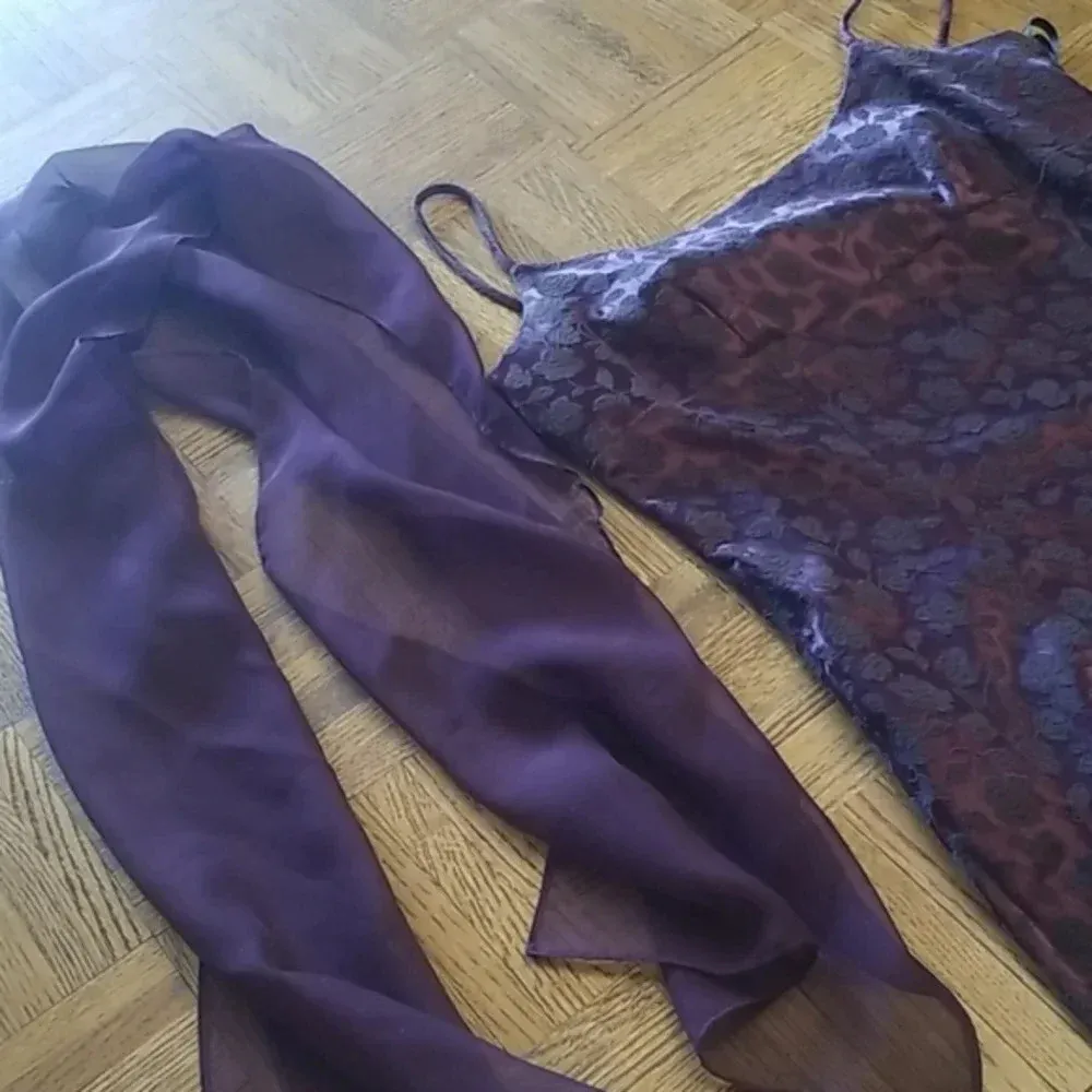 NWOT City Triangle Purple Full length gown dress with high slit - Image 11