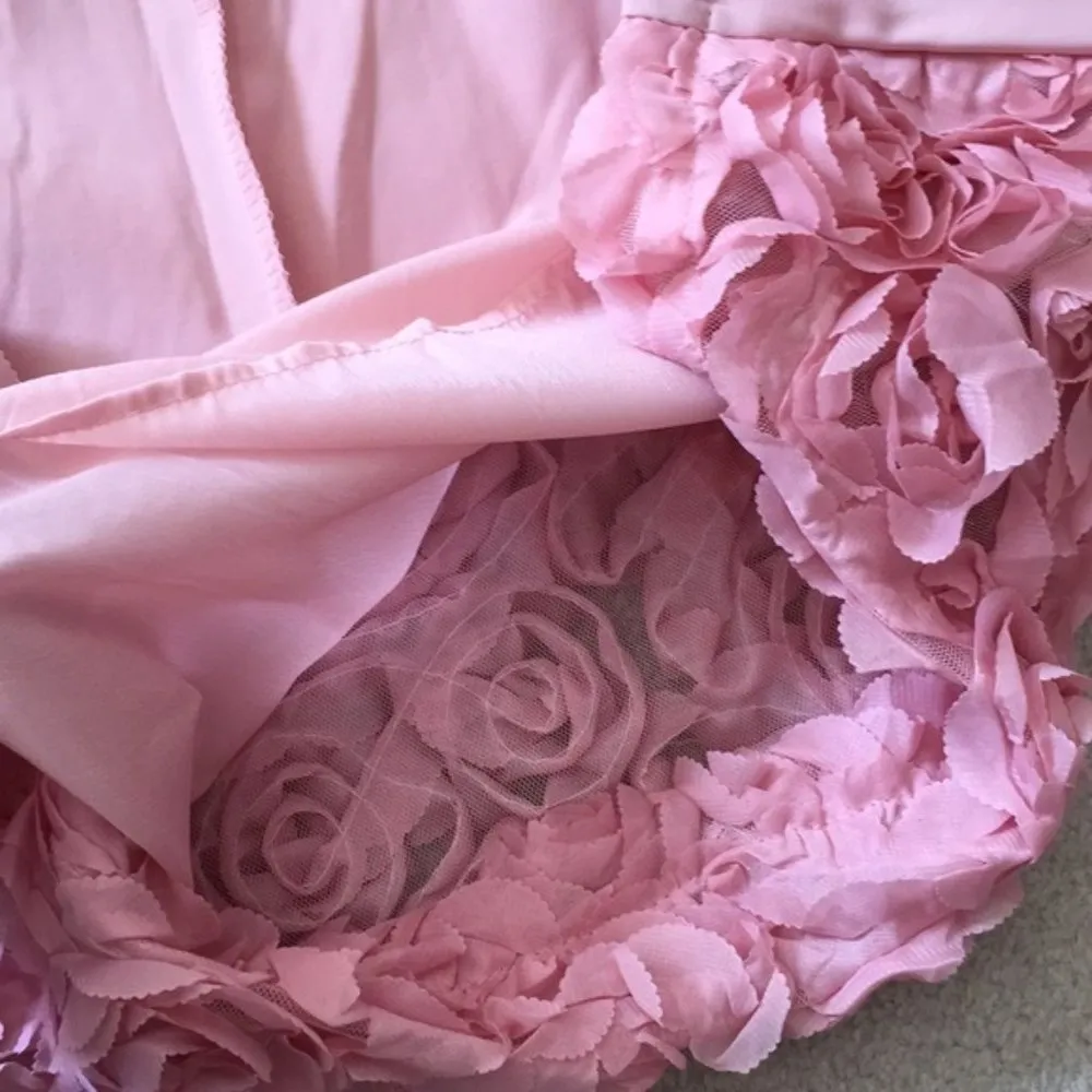 Pink flower dress. S - Image 6
