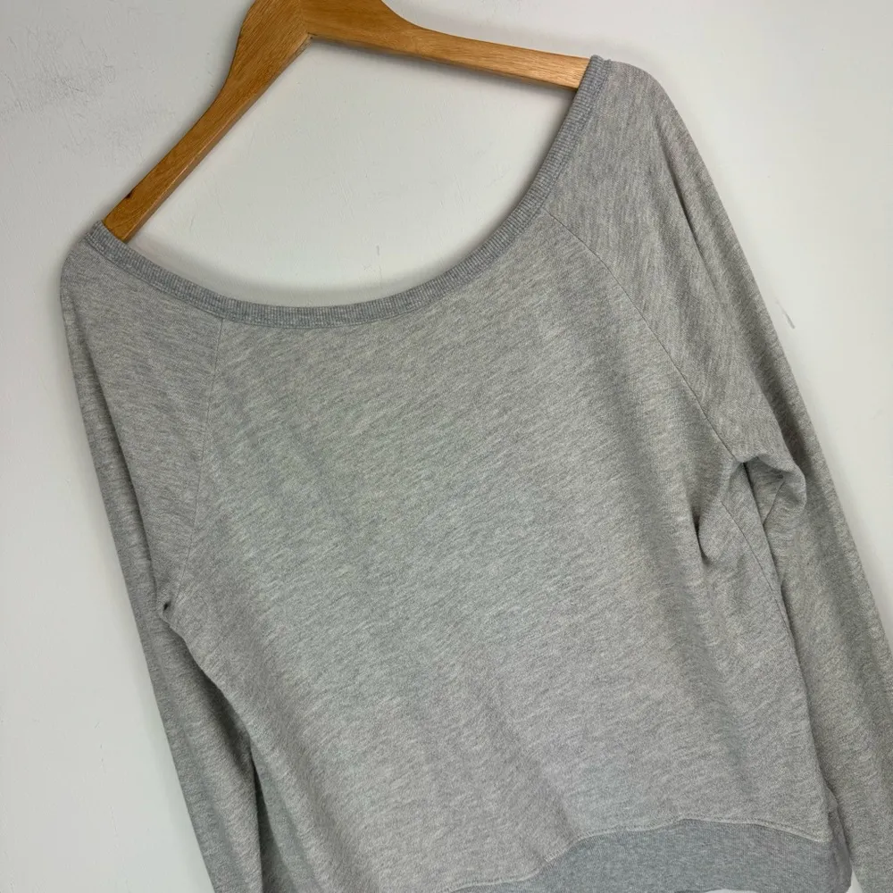 Pam & Gela Criss Cross Back Sweatshirt Sz Medium Grey - Image 4