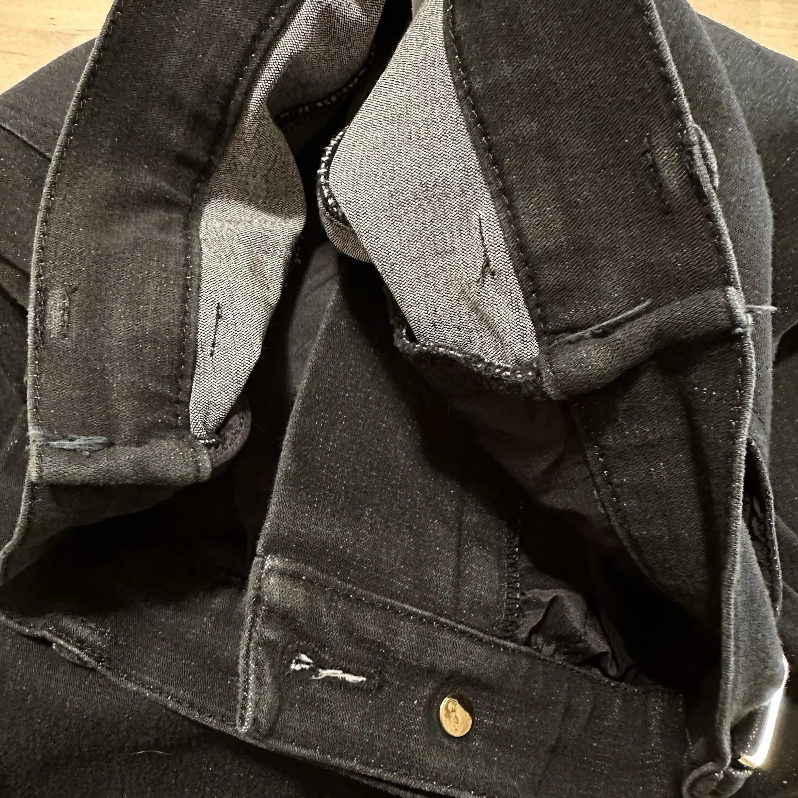 St. John Sport Black Jeans Womens Size 6 Stretch Pants Gold Hardware *Tailored - Image 9