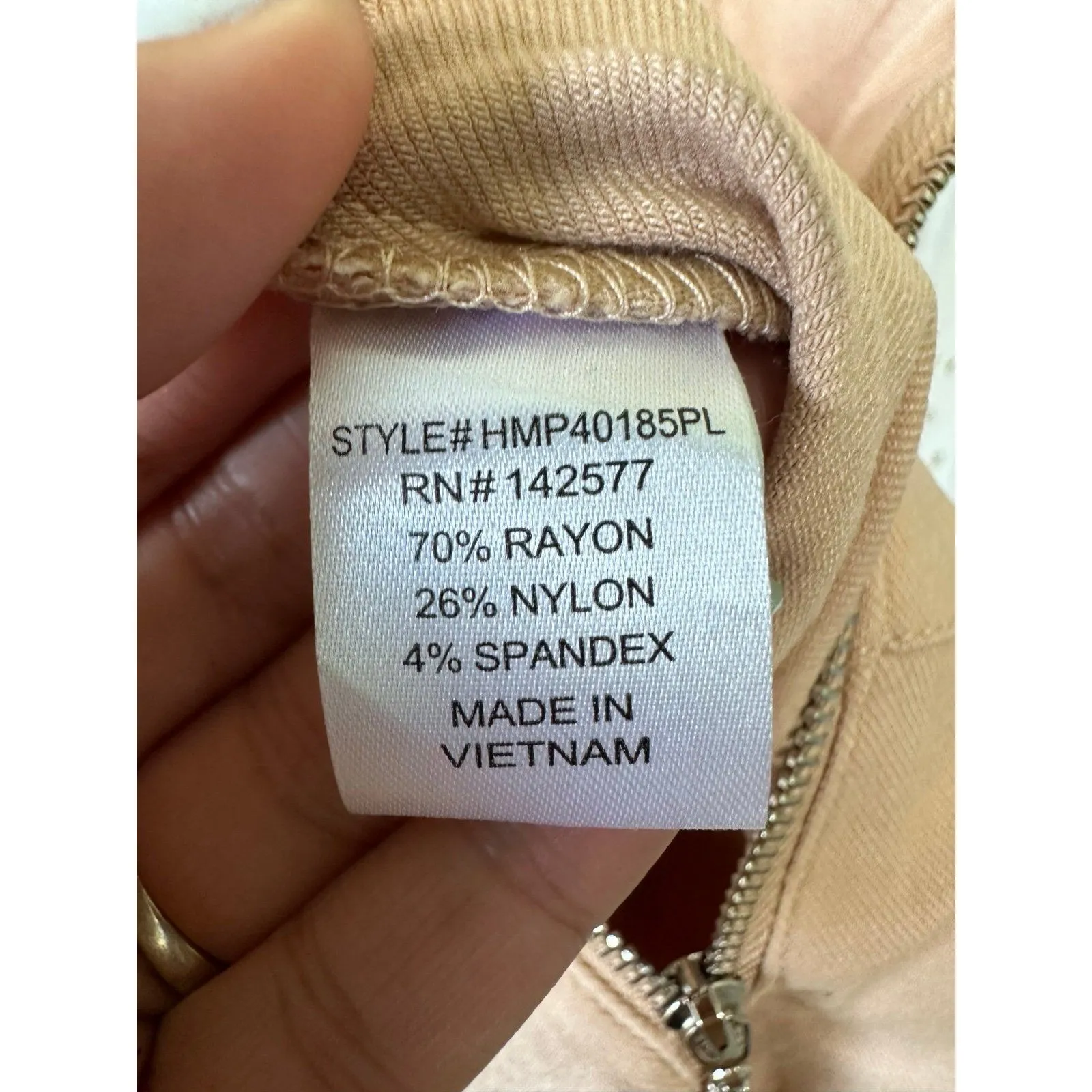 Haute Monde Plus Women Full Zip Up Stretch Knit Denim Utility Romper Playsuit 1X - Image 5