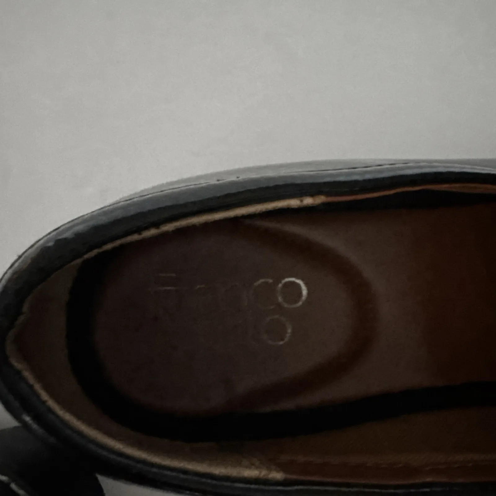 Franco Sarto Bazel Penny Loafers Womens Embossed Faux Patent‎ Leather Black 10 M - Image 8