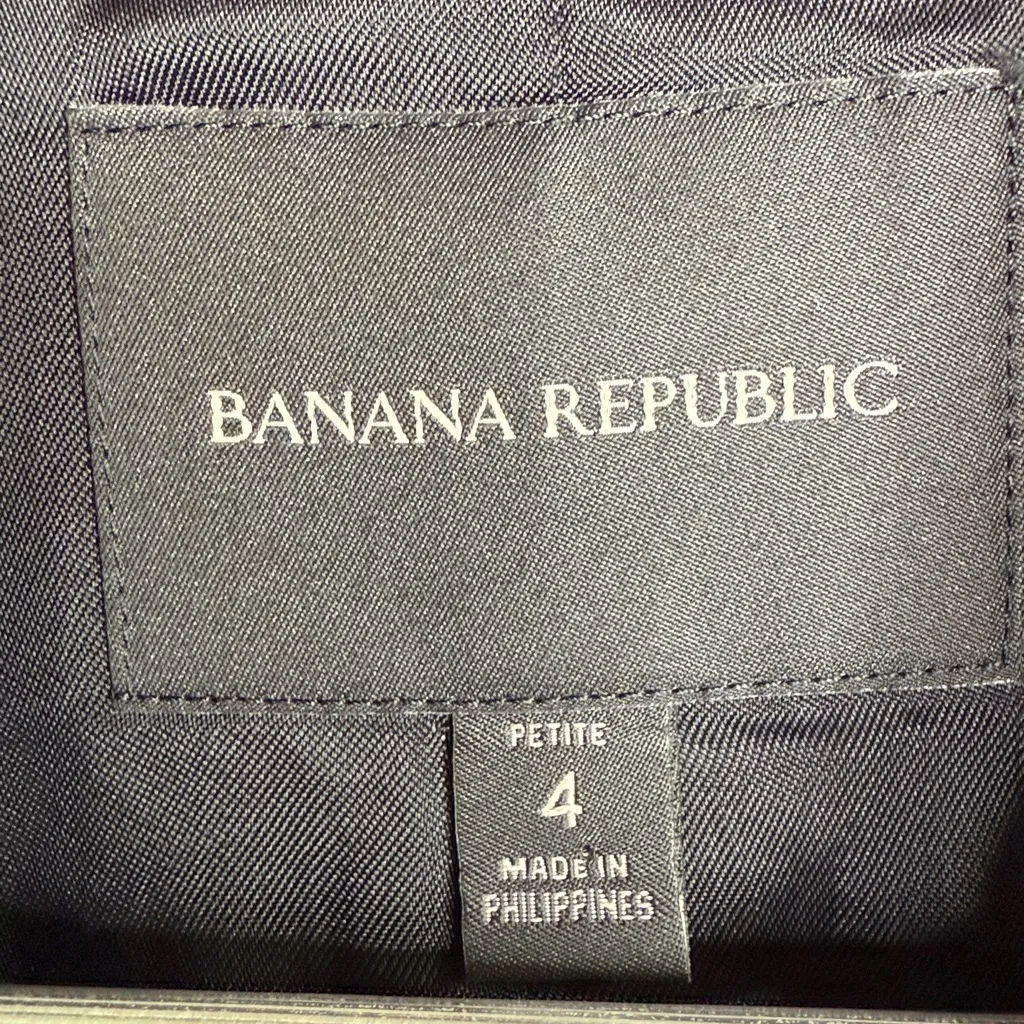 Banana Republic Palma Linen Long Vest Black V Neck Double Breasted W1948 Sz 4P - Image 2