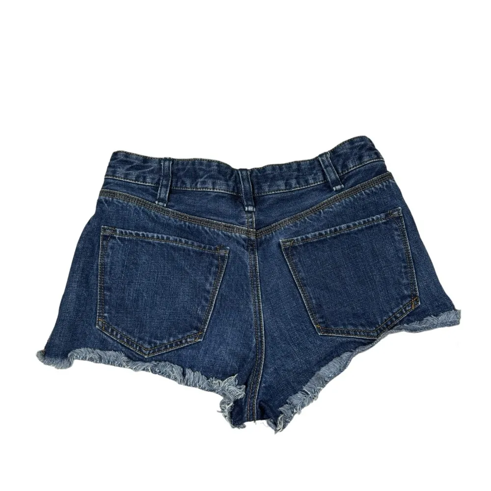 Free People Logan Denim Shorts Raw Edge 27 - Image 4