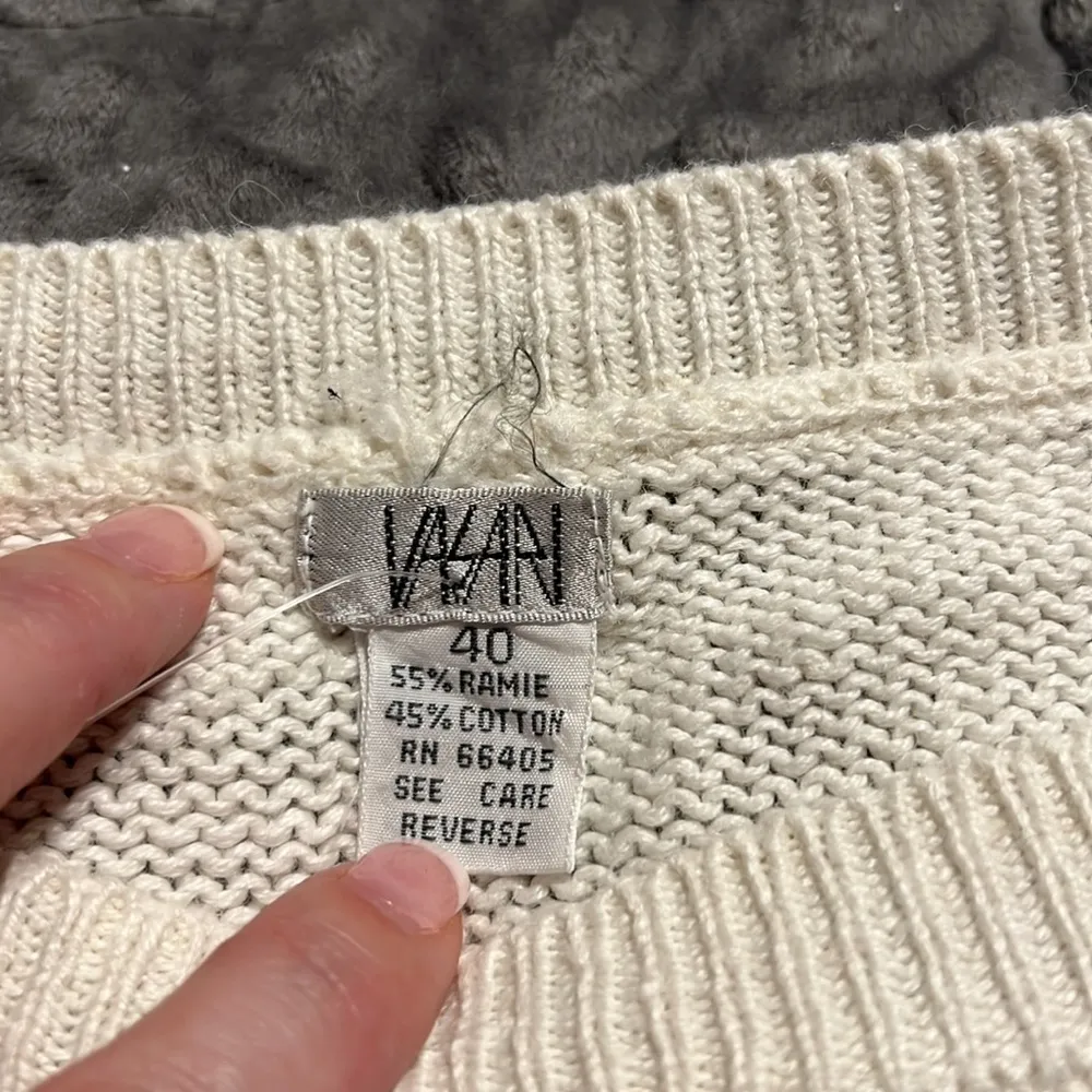 Vasari 40 euro US M vintage sweater oversize cap sleeve southwestern arrow head Gray Size M - Image 8