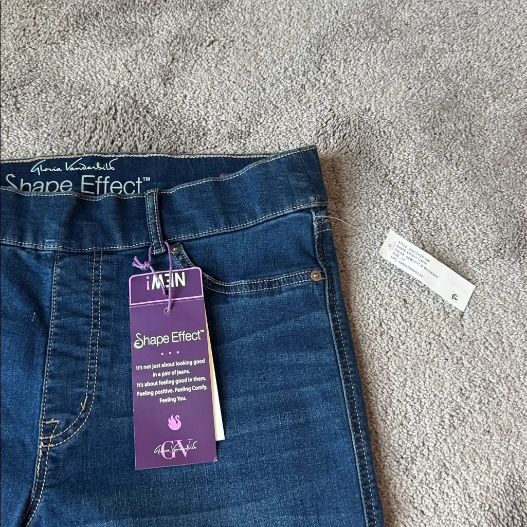 Gloria Vanderbilt High Rise Capri Shape Effect Jeans SIZE 14 - Image 2