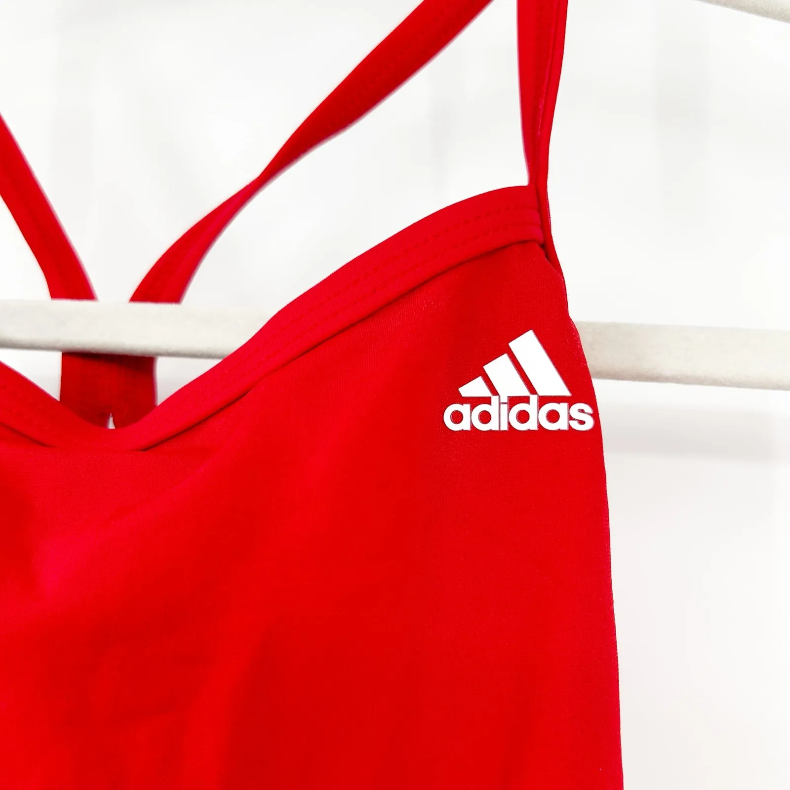 Adidas Womens‎ Swimming Competition Infinitex + C Back One Piece Swimsuit XS Red - Image 2