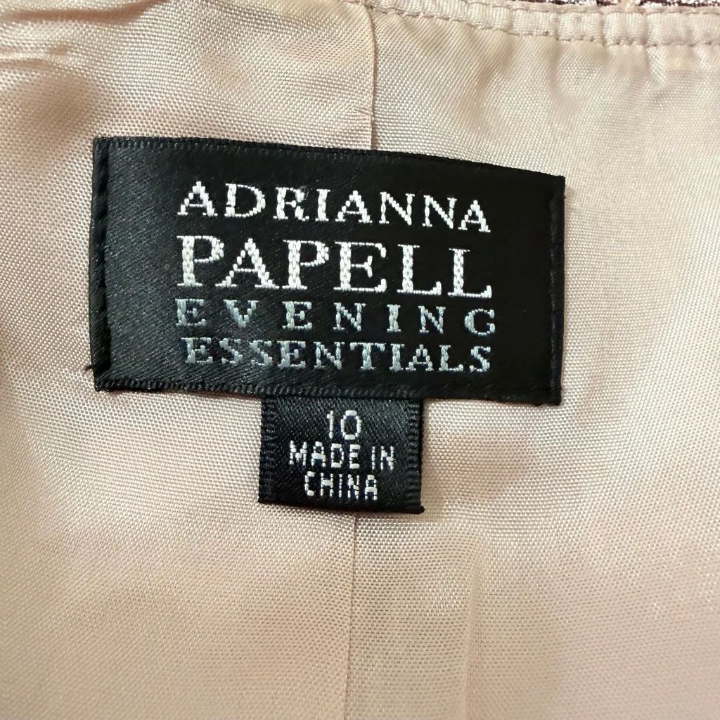 Adrianna Papell Evening Essentials Metallic Ruffle Blouse Top Size 10 - Image 8