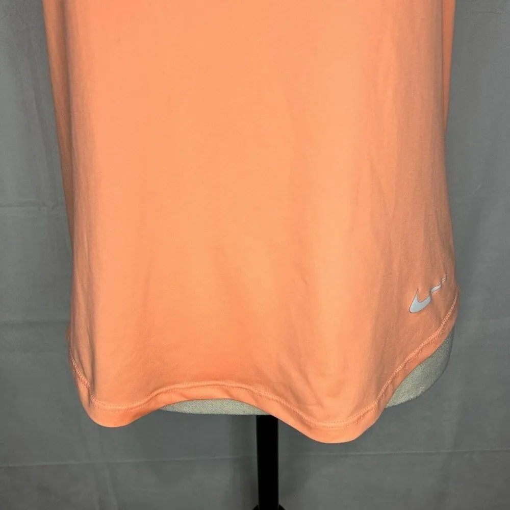 Nike DriFit Women’s Workout Tank Loose Thick Strap Size S Peachy Orange - Image 3