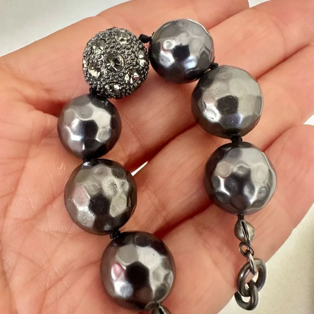 Kenneth Cole  grey beaded bracelet - Image 4