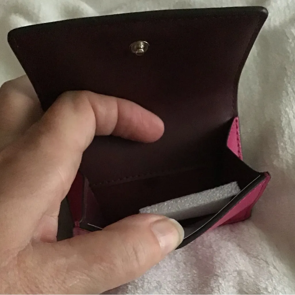 Kate Spade New York Staci Micro Trifold Wallet Colorblock Pink Multi WLR00127 - Image 5