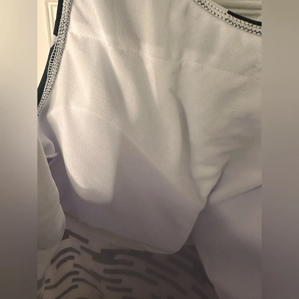 Nanu Black White Patterned High Neck Tank Bathing Suit Top NWT Size XL - Image 5