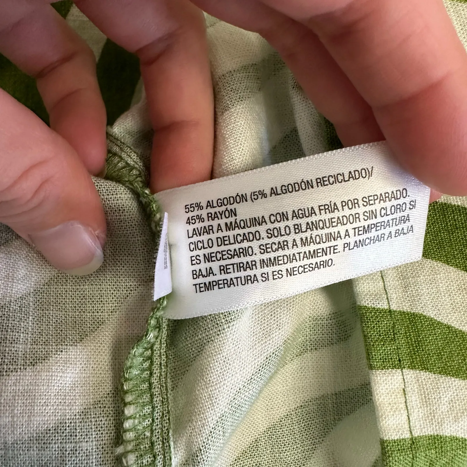 A New Day Tropical Leaf Print Halter Dress Size Large Green & White‎ - Image 8