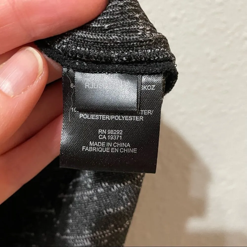 Tibi Grey & Black Short Sleeve Dark Academia Sheath Dress Womens 0 Mini Classy - Image 9