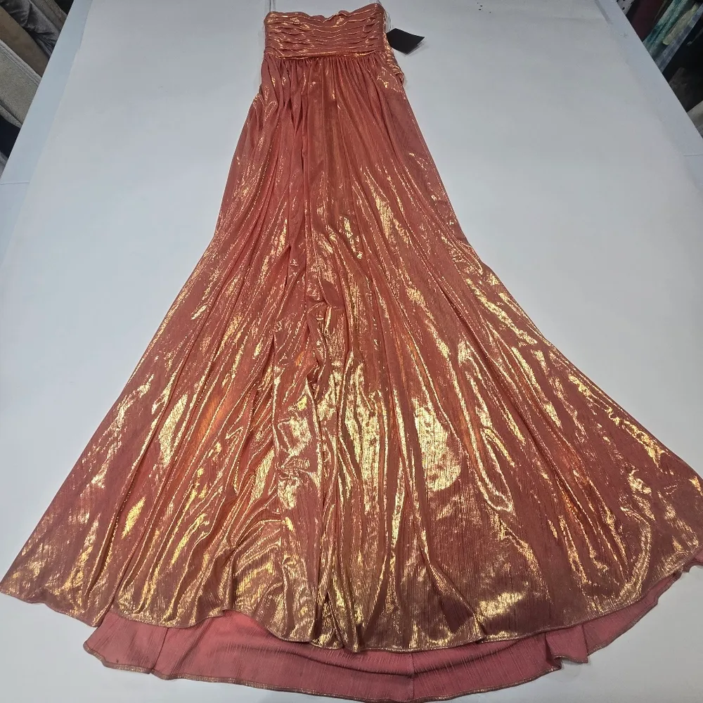 Retrofete Waldorf Dress in Apricot Orange - Image 16