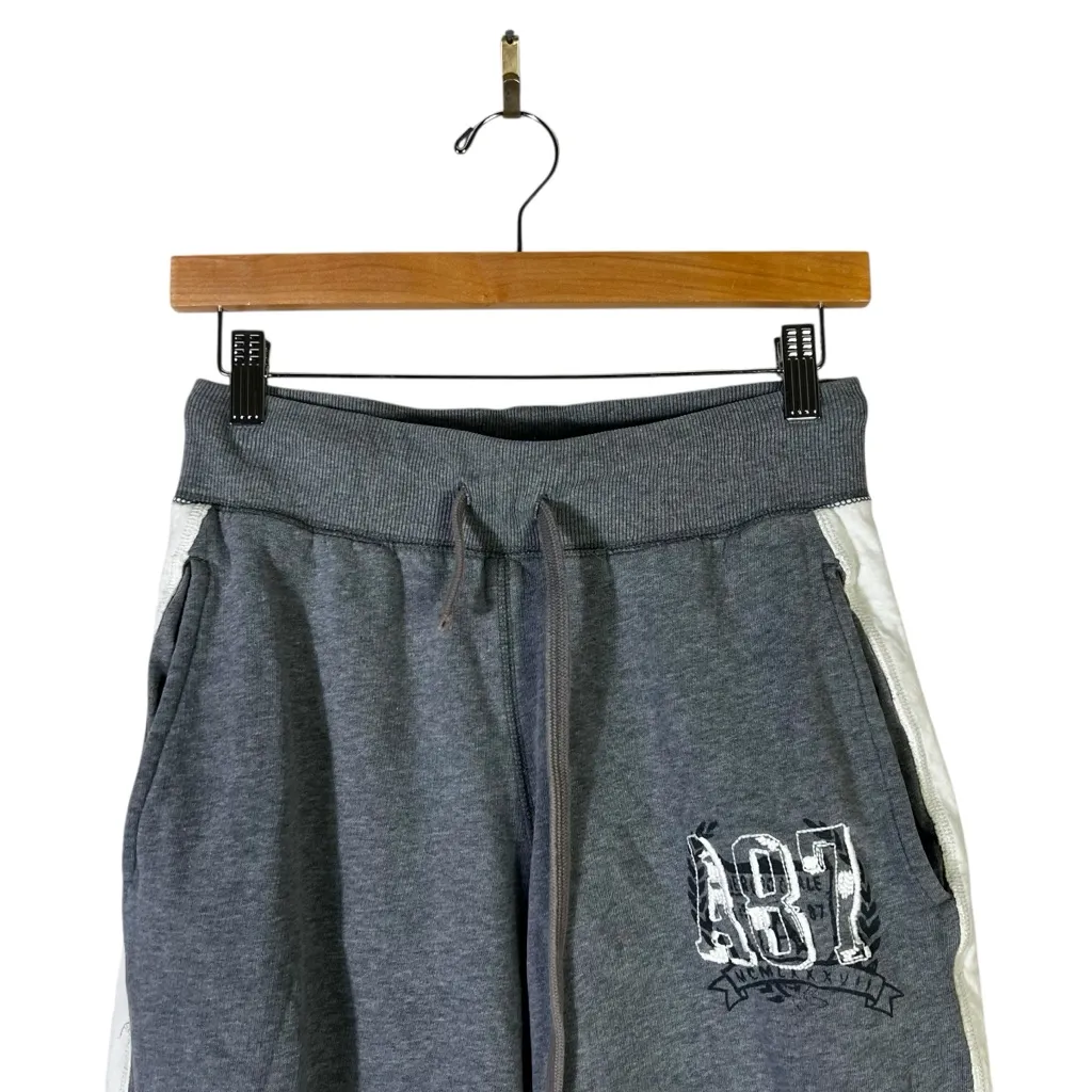 Aeropostale Sweatpants Womens XS Gray Side Stripe Raw Hem Y2K Cool Girl Lounge - Image 3