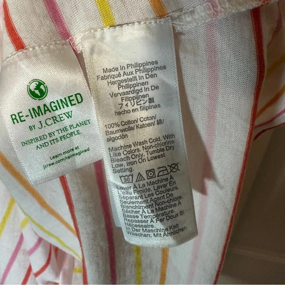 J.Crew Striped Knit Tie-Waist Midi Dress Ruffle‎ Flowy Size: Small - Image 4