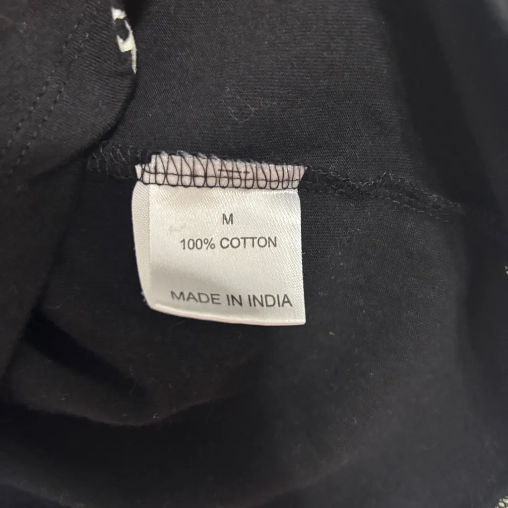 Love Peace & Lazy Days Glow In The Dark Bat Shirt Womens M Black Witchy Goth Size M - Image 6