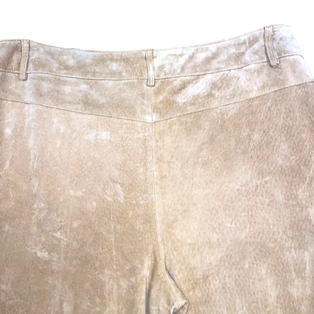 New Frontier π― suede leather pants. Butter cream color. Size 10. Lined. NWT. - Image 4