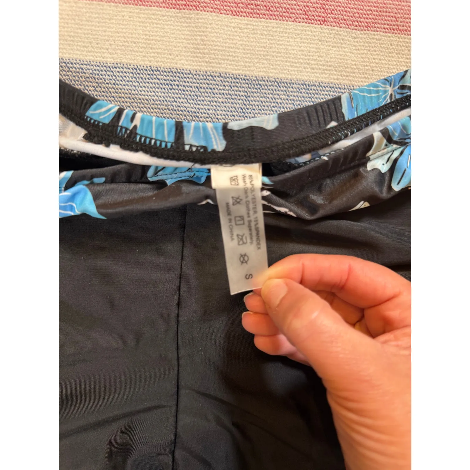 Aqua Eve Tankini Set XL NWT Blue Floral Swim Top Boyshort Bikini - Image 7