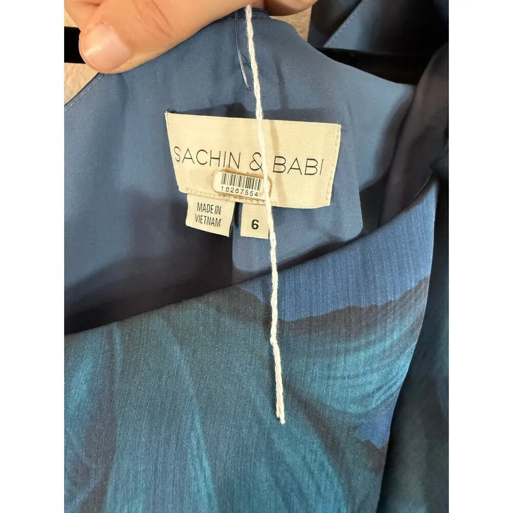 Sachin & Babi Chelsea Floral One shoulder gown - Image 3