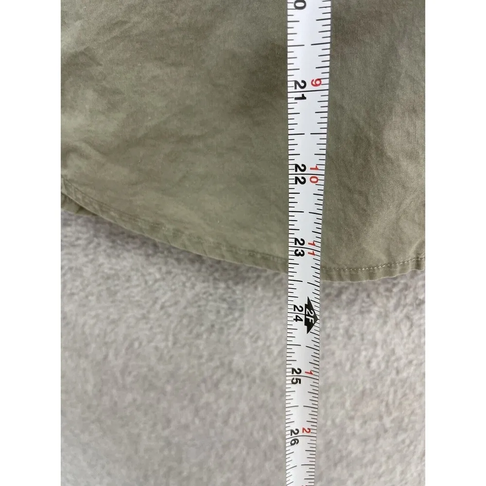 Banana Republic Women's Button Down Long Sleeve Shirt XS Pockets Taupe Cotton - Image 8