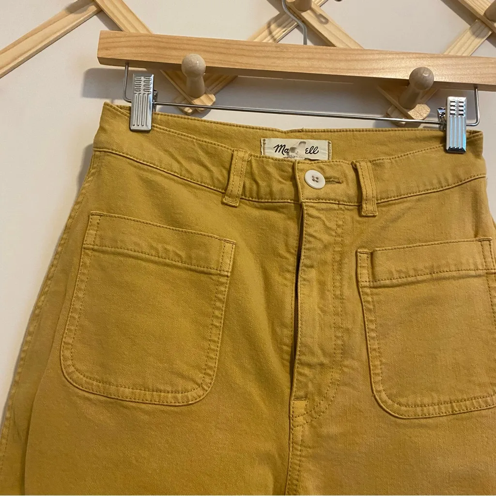 Madewell Emmett Cropped Pants in Mustard Yellow size 24 - Image 2