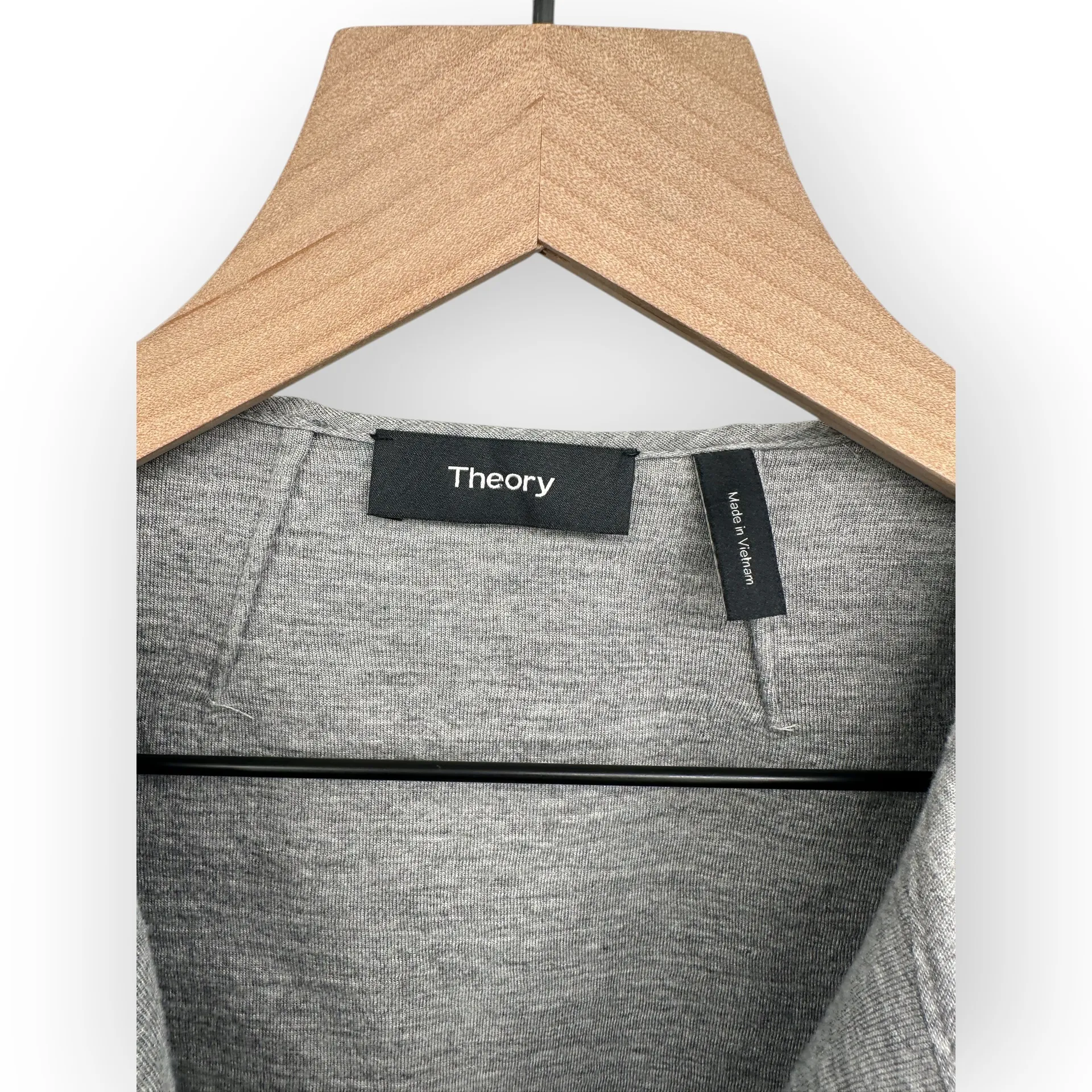 Theory Binding Jkt Parker Tweed B Grey Textured Collarless Blazer 00 - Image 10