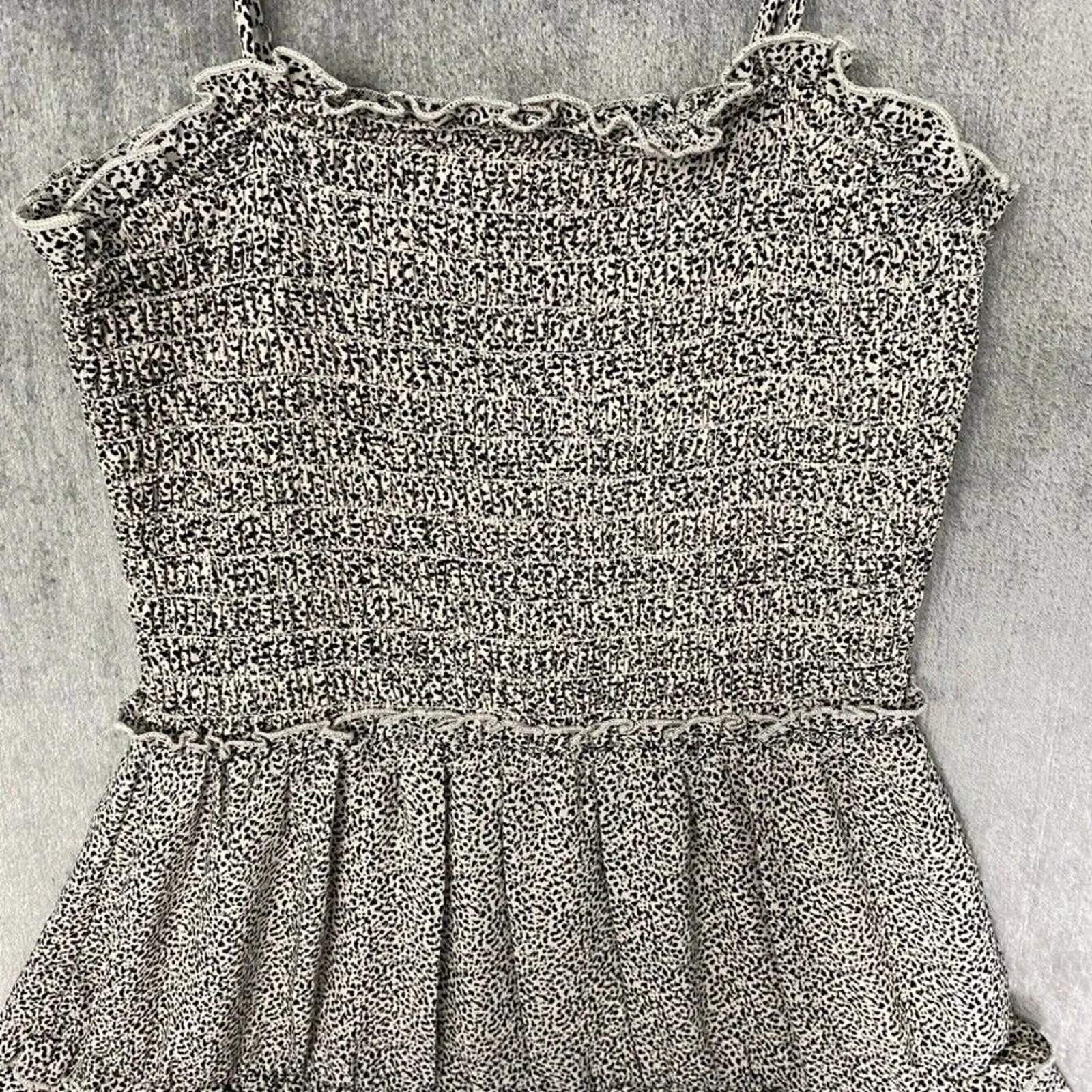 Sienna Sky Women Dress Medium Black Ditsy 90s Y2k Day-Date Picnic Sundress - Image 6