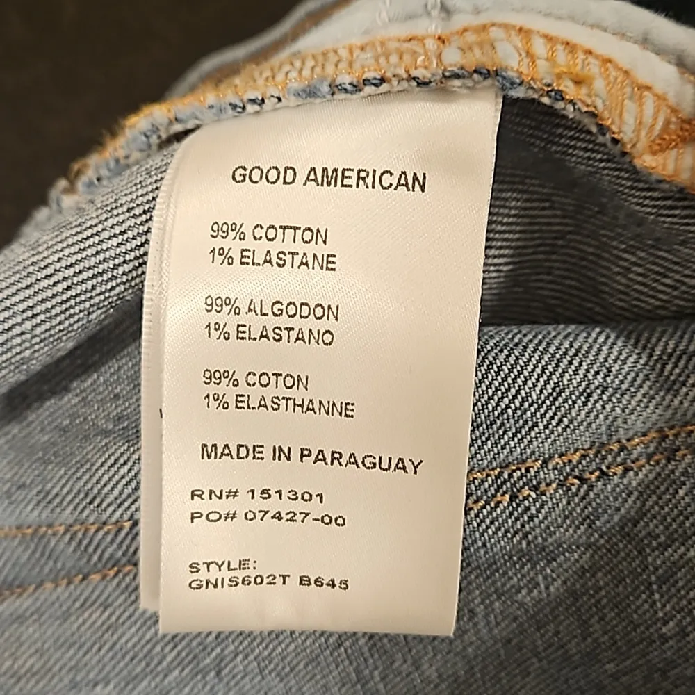 💕GOOD AMERICAN💕 Good '90s Cutoff Denim Shorts ~ High Rise Blue 645 8/29 NWT - Image 11